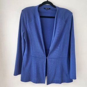 Misook Blue Cardigan Sweater Jacket Sz M